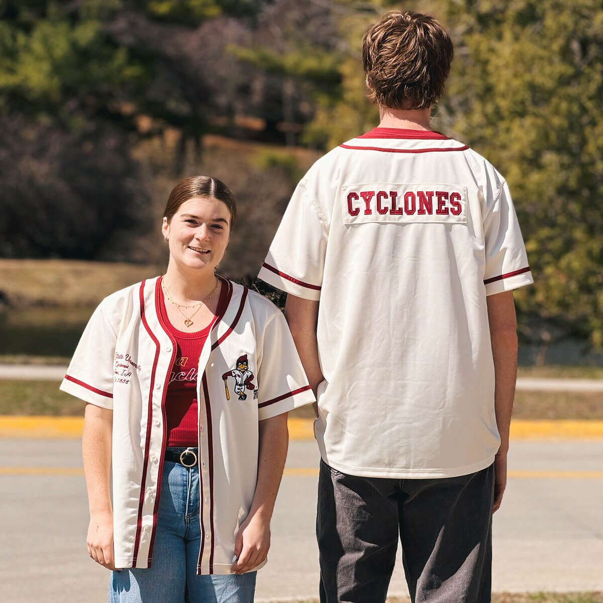 Colosseum Ball Player Cy Cream and Cardinal Baseball Jersey